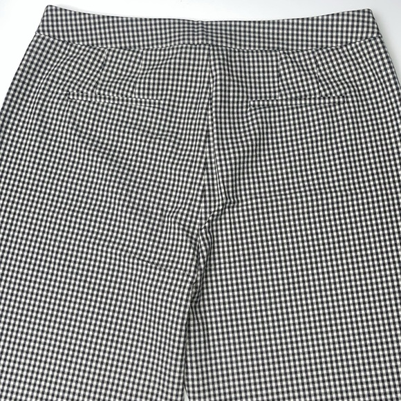 Nicole Miller Plaid Houndstooth Straight Leg Ankle Slit High-Rise Dress Pants 14 - Picture 6 of 10